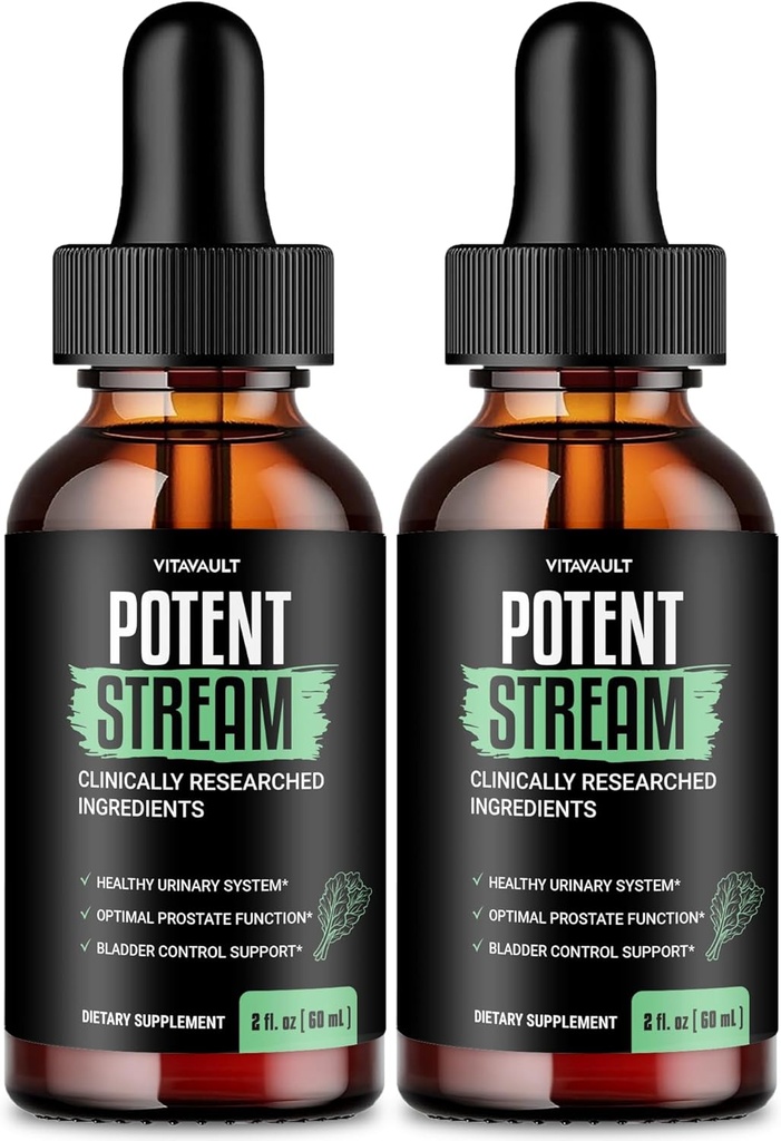 Krachtige Stream Drops Prostaat Supplementen voor mannen PotentStream Prostate Health Supplementen voor mannen Krachtige Stream Drops - Maximale sterkte met Shilajit en MCT Oil, PotentStream Drops Reviews (2 Pack)