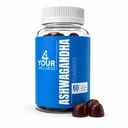Ashwagandha Gummies Mixte Berry KSM-66, Lion's Mane, Vitamine-D, Non-OGM, Sans gluten, Sans gélatine & Kosher (60 comte (paquet de 1))