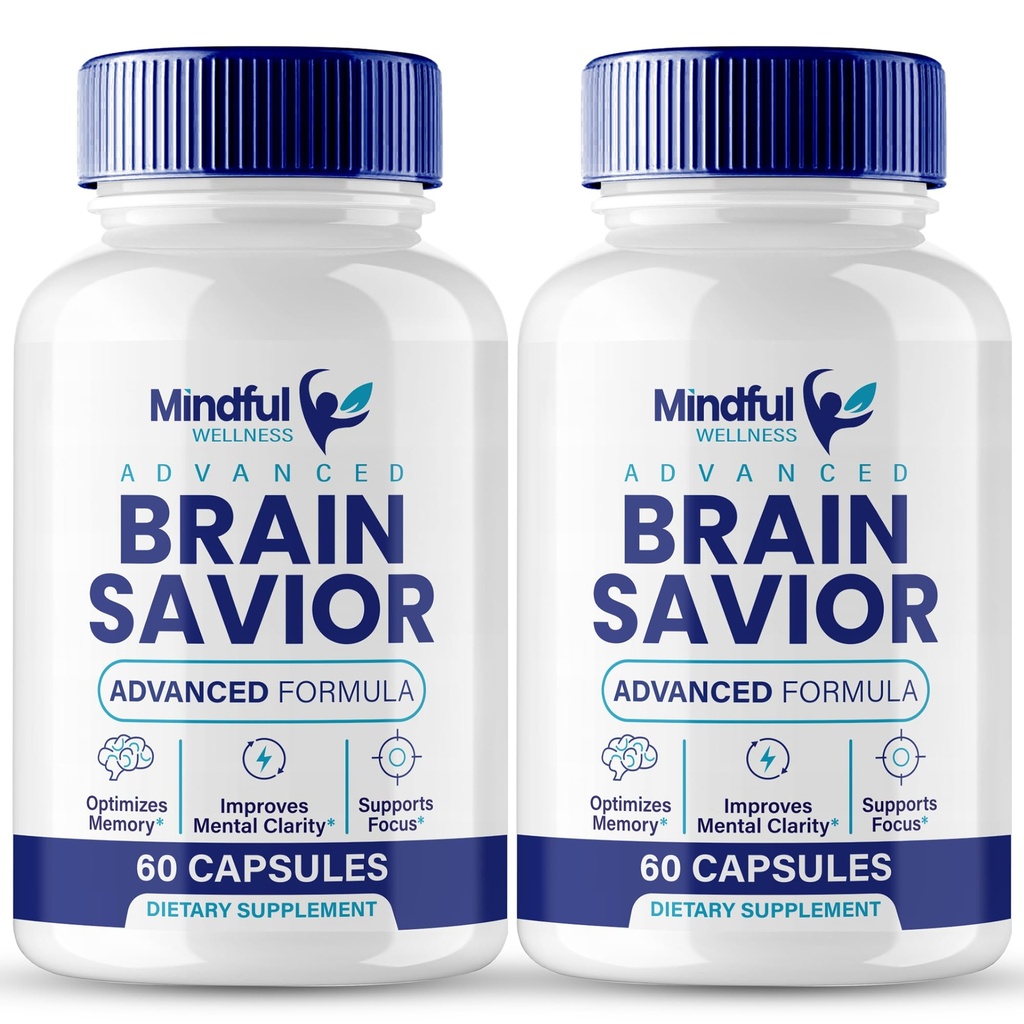 Hersenredder Hersensupplementen voor Geheugen en Focus Capsules, HersenSavior Geavanceerde Formule Hersen Gezondheid Ondersteuning - Maximale sterkte Nootropics Hersen-Savior Alle Natuurlijke Ondersteuning Beoordelingen (2 Pack)