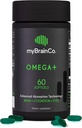 myBrainCo - OMEGA+ - EPA DHA Omega 3 Supplement met Tocotriënols Vitamine E - Ondersteunt hersenen Gezondheid, cognitieve functie, Mood Balance, Eye Health & Immunity - Brain Health Supplement (60 Softgels)