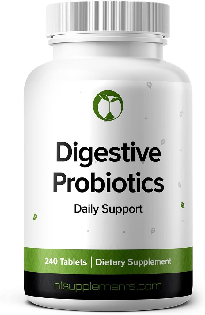 Probiotica voor de spijsvertering van de gezondheid ondersteunt Bloating & Regularity Supplement 240 Tablets 3 Miljard CFU (240, Digestieve Probiotica)