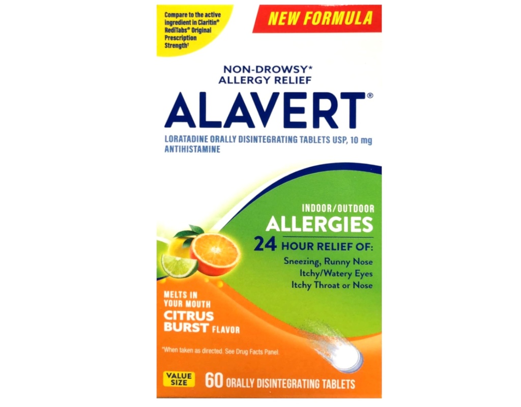 Alavert 24 uur Orally Desintegring Tablets Citrus Burst 60 Tablets