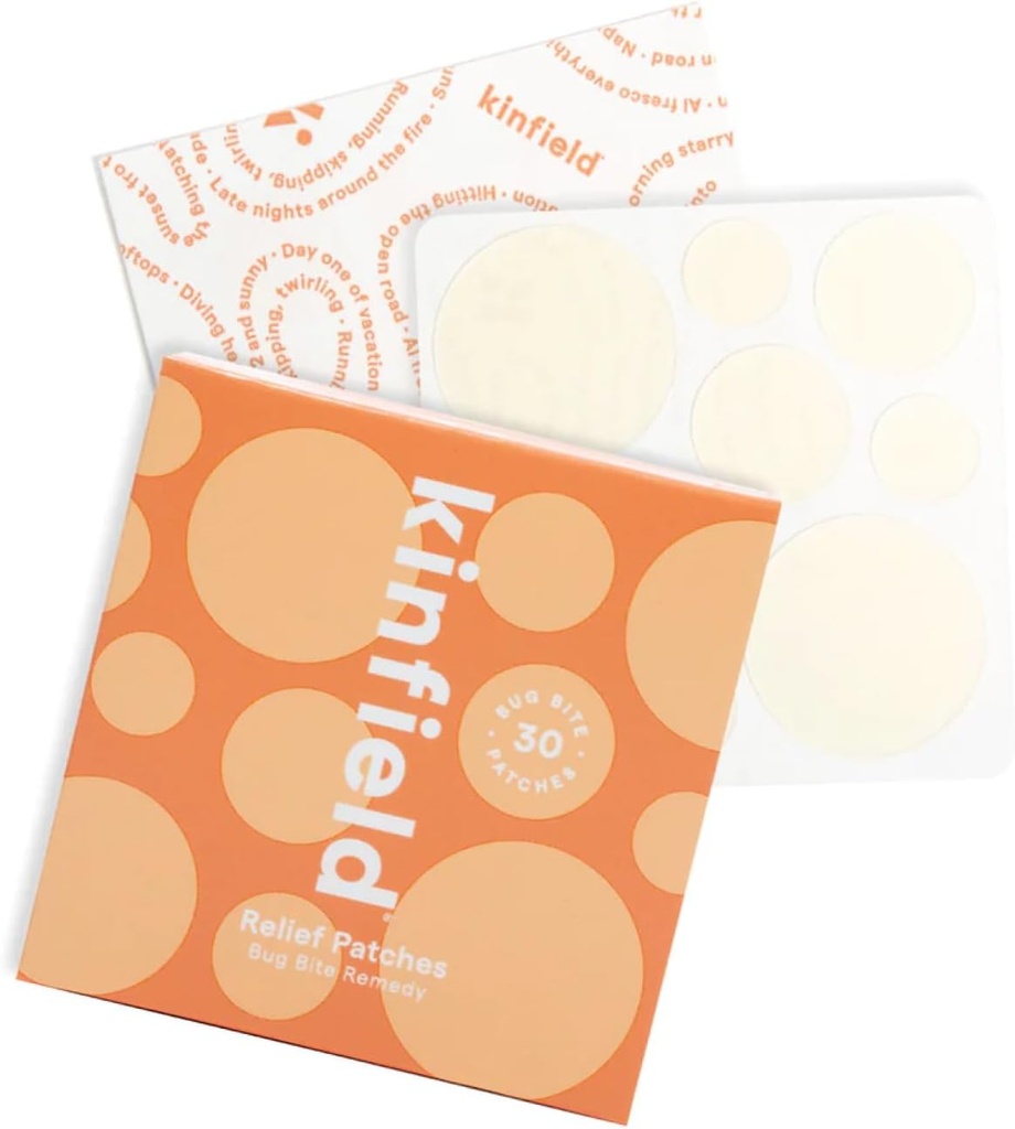 Kinfield Bug Bite Remedy Relief Patches - Hydrocolloïde huid Soothers Tegen Jeuk en Irritatie - Wreedheid, en Paraben Vrij - Veganist Na Bite Behandeling - 30 x Patches