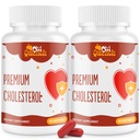 Cholesterol Supplementen met Plant Sterols, Niacin, Rode Gist Rijst, Citrus Bergamot, Knoflook, Cholesterol Supplement Ondersteuning Normale Cholesterol Niveaus, 180 Softgels