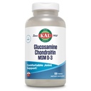 KAL Glucosamine Chondroitin MSM D-3, Joint Support Supplement, 1.500 mg Glucosaminesulfaat, 1.200 mg Chondroitinsulfaat, 1000 mg MSM, Plus Vitamine D3 & Vitamine C, 40 porties, 120 tabletten