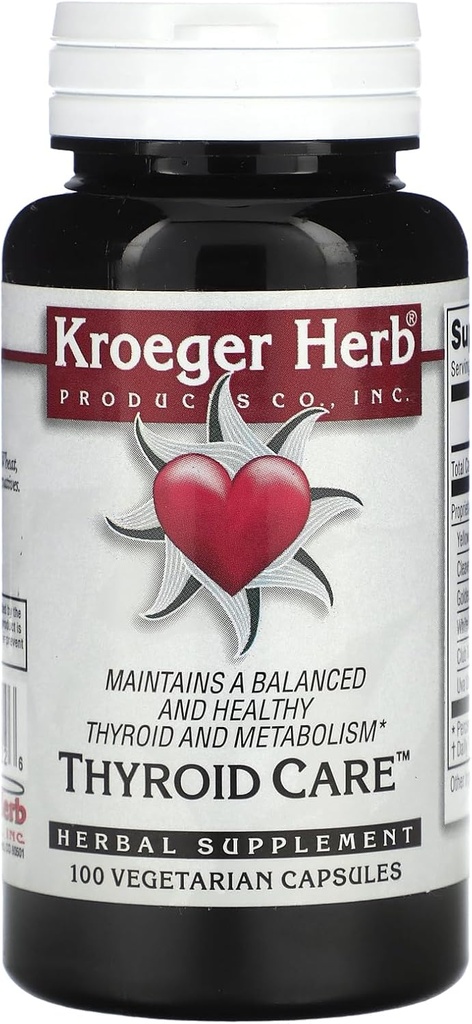 Kroeger Herb Thyroid Care Capsules, 100 Tel.