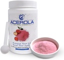 Vitamine naturelle C. Acerola Cerise naturellement pulvérisé 1 Lb (16 oz - 453 grammes) - Prix Nobel d'origine Immune System Booster, Supplément de vitamine C sans OGM