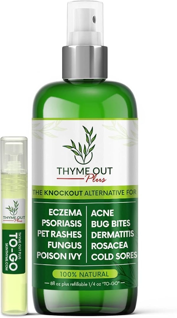 Plus Eczeem behandeling, Psoriasis behandeling Treats Acne, Dermatitis, Rosacea, Cold Sores, Huisdier Rashes, Bug Bites, Poison Ivy, Anti Itch Spray voor jeukende huidverlossing voor kinderen, volwassen & Baby