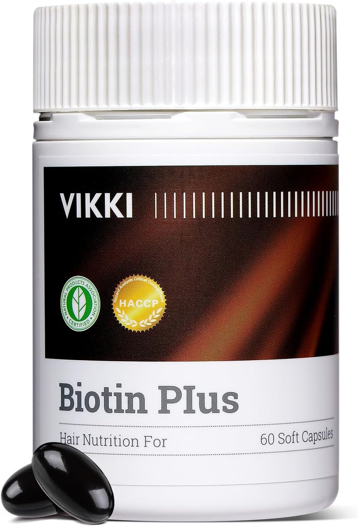 Vikki Multivitaminesupplement voor vrouwen&mannen Haargroei Vitaminen met vitamine C B2 voor haar huid en nagels gezondheid, dikker haar, rimpels, fijne lijnen, huidverzorging -60 capsules