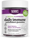 Norm's Farms Biologische Vlierbessen Gummies - Dagelijkse Immune Ondersteuning voor volwassenen & kinderen met zink, DE111 Probiotic, Vitamine C - Made in USA, 3rd Party Tested - Vegan, Gluten-Free, Kosher, Non-GMO, 60 Gummies