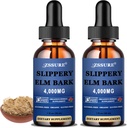 Biologische Slippery Elm Liquid Drops (2 Pack) - Slippery Elm Bark Tinctuur Extract voor Digestieve Gezondheid, Veganistisch, Alcohol & Sugar-Free, Natuurlijke Antioxidant, Snelle Absorptie, Non-GMO-supplement