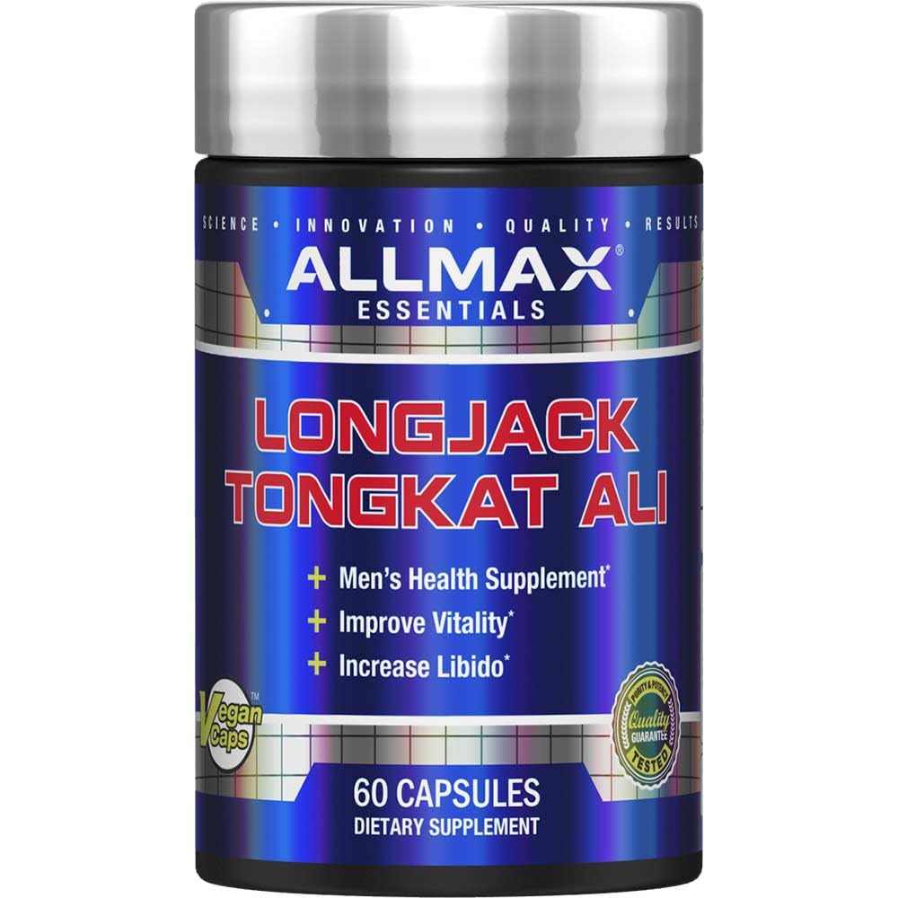 ALLMAX Essentials LongJack Tongkat Ali - 60 Capsules - Supplément santé pour hommes - Améliore la vitalité - 60 portions