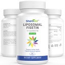 Fisetin liposomique avec suppléments Quercetin 1200 mg par portion, Polyphénols à haute absorption Antioxydants pour les femmes, Hommes,Non-OGM,Sans gluten,1 Bouteille-60 Softgels