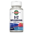 KAL Vitamine B12 Methylcobalamine 5000mcg, gezonde energie, Metabolisme, zenuw- en rodebloedcelondersteuning,* Fast Solution ActivMelts, Optimale Absorptie, Natuurlijke Raspberry Smaak, 90 Servers, 90 Micro Tabs