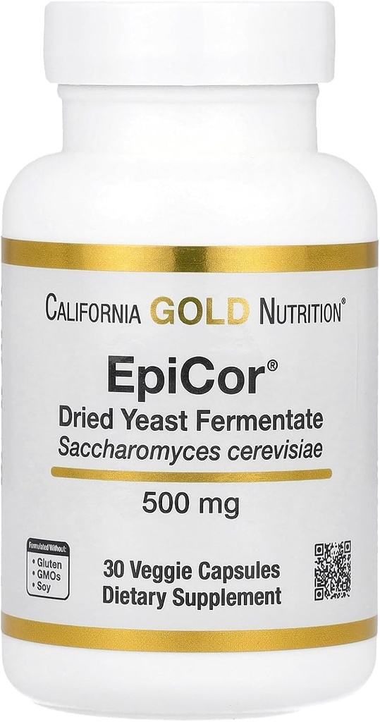 California Gold Nutrition EpiCor®, gedroogd Gistfermentaat, 500 mg, 30 Veggie Capsules