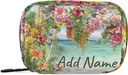 Aangepaste pil Box 7 Dag pil Case Bag Olieverf Hawaii Bloemen Gepersonaliseerde Naam Reis pil Organizer Bag met rits draagbare week Case Compacte grootte voor vitamine supplement houder