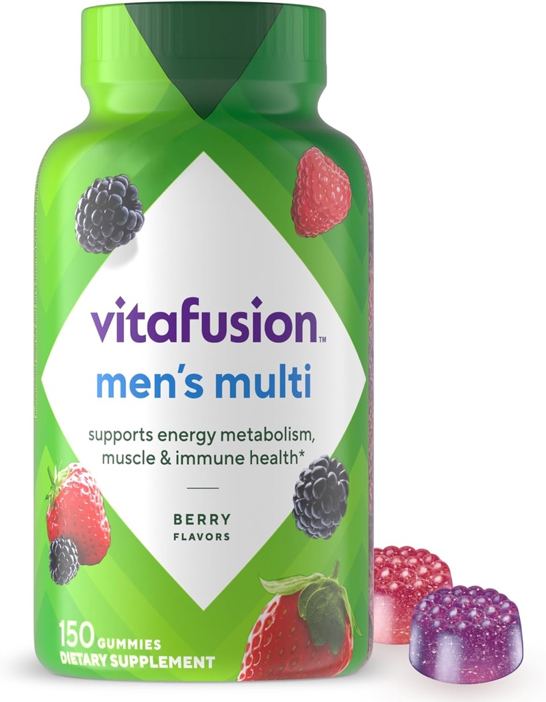 vitafusion Adult Gummy Vitaminen voor mannen, Berry Flavored Men