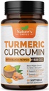 Kurkuma Curcumine Supplement 1500mg - BioPerine Black Pepper Extract Advanced Absorptie Curcuminoids for Nature's Joint Support - Antioxidant Herbal Supplement for Women & Men, Non-GMO - 60 Softgels
