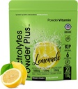 PoudreVitamine Electrolytes Poudre Plus (20 portions) Cimonade Electrolyte Poudre, Pas de maltodextrine, Keto, Sans sucre,Pink Himalayan Sel,1000mg Potassium,120mg Calcium,120mg Magnésium, Poudre d'Hydration