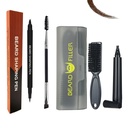 Baardpotlood Filler voor mannen, Hysotok Baard Pen Baard Vulpen Kit, WaterProof Sweat Proof Lang aanhoudende Baard Filler Pen, Dubbele Ends Baard Brush voor mannen Snor Reparatie Vorm (donker bruin)
