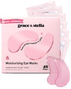 grace & stella Award winnen onder het oogmasker - Donkere cirkels, puffy Eyes, Undereye Bags, rimpels - Gel Under Eye Patches - Gifts for Girlfriend - Vegan Cruelty-Free Self Care (48 Pairs, Pink)