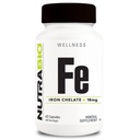 NutraBio Iron Chelate (18mg)- IJzersupplementen voor mannen en vrouwen- Ferrous Bisglycinate Chelate, ondersteunt Red Blood Cell Health, 60 capsules