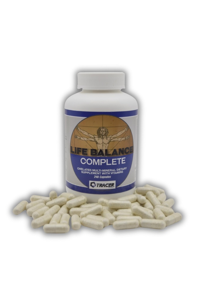 Life Balance Complete - Chelated Multi-Mineral Dietary Supplement met Vitaminen - met echte Aminozuur chelated Trace Minerals - Vul de Gaps in uw voeding - Made in The USA - 240 Capsules