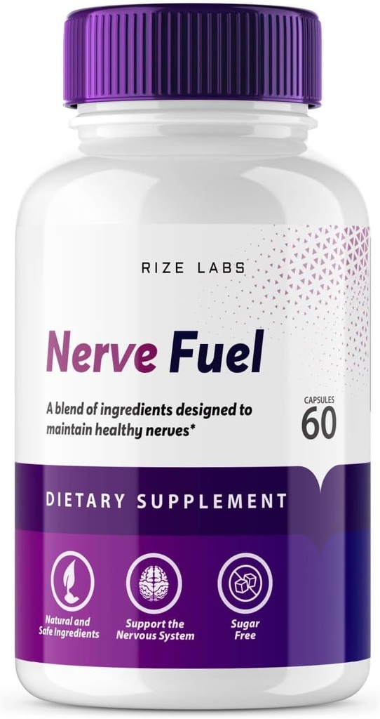 rize labs - Nerve Fuel Capsule Supplement gebruikt voor Lessering De intensiteit en frequentie van nerve pijn, pillen voor het herstellen van energie, om Nerve Ending Pain (60 capsules)