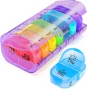 AOVON Pill Box 2 keer per dag, Weekly Pill Organizer AM PM met 7 Daily Pocket Case om vitamine, medicijnen, medicijnen, en supplement vast te houden