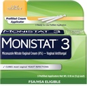 Monostat 3 dagen Gistinfectie behandeling voor vrouwen, 3 Miconazol voorgevulde crème applicatoren, 1 verpakking