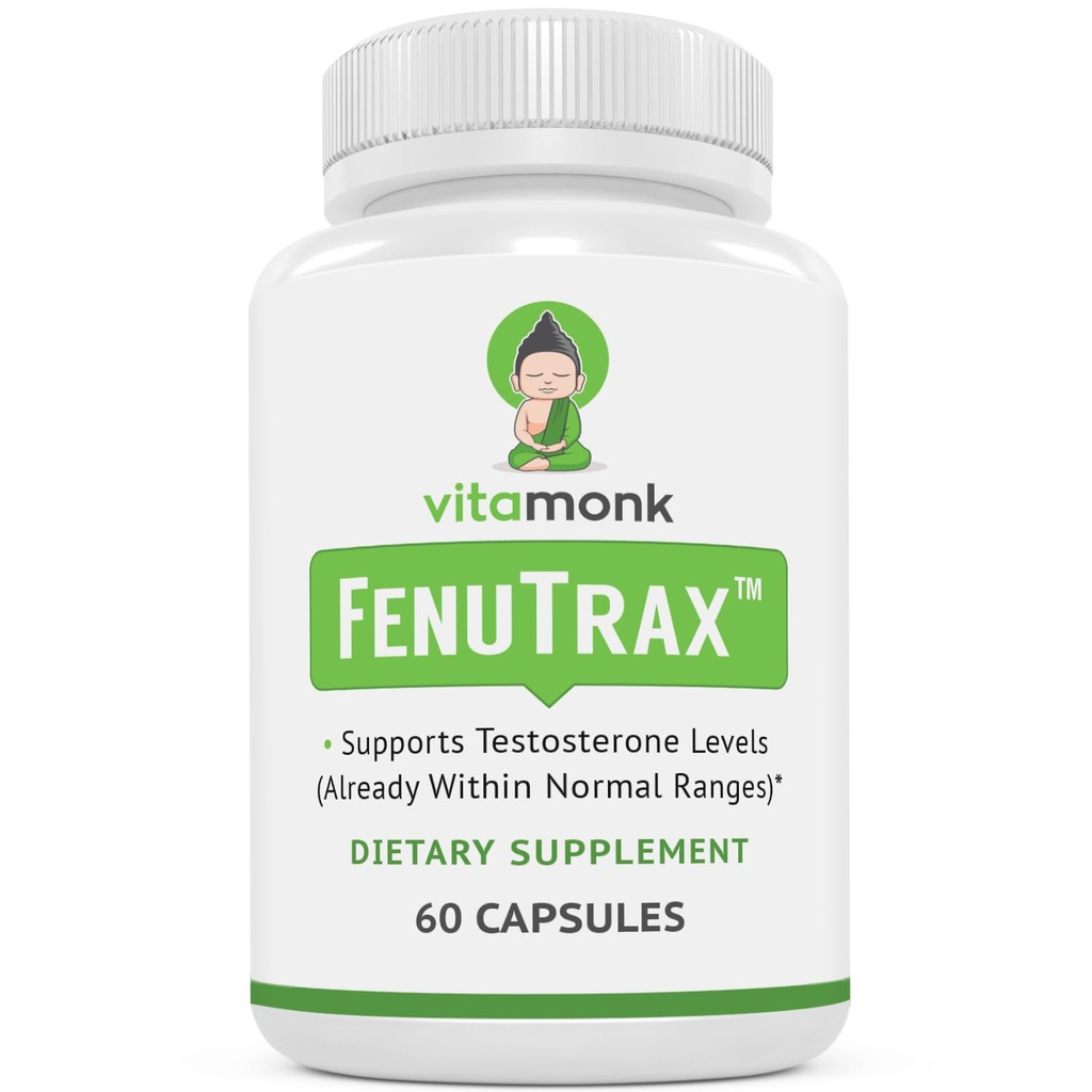 VitaMonk FenuTraxTM Fenegriek Extract Krachtig 50% Fenegriek Zaad Extract Gestandaardiseerd voor Fenuside - Hoge Furostanol Glycoside en Saponine inhoud wanneer vergeleken met Testofen - 60 Capsules