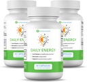 Ben's Natural Health Daily Energy B-Vitamin Complex met TMG en zink voor natuurlijke energie, stress, focus & Immune Support, 30 capsules, 3 Pack