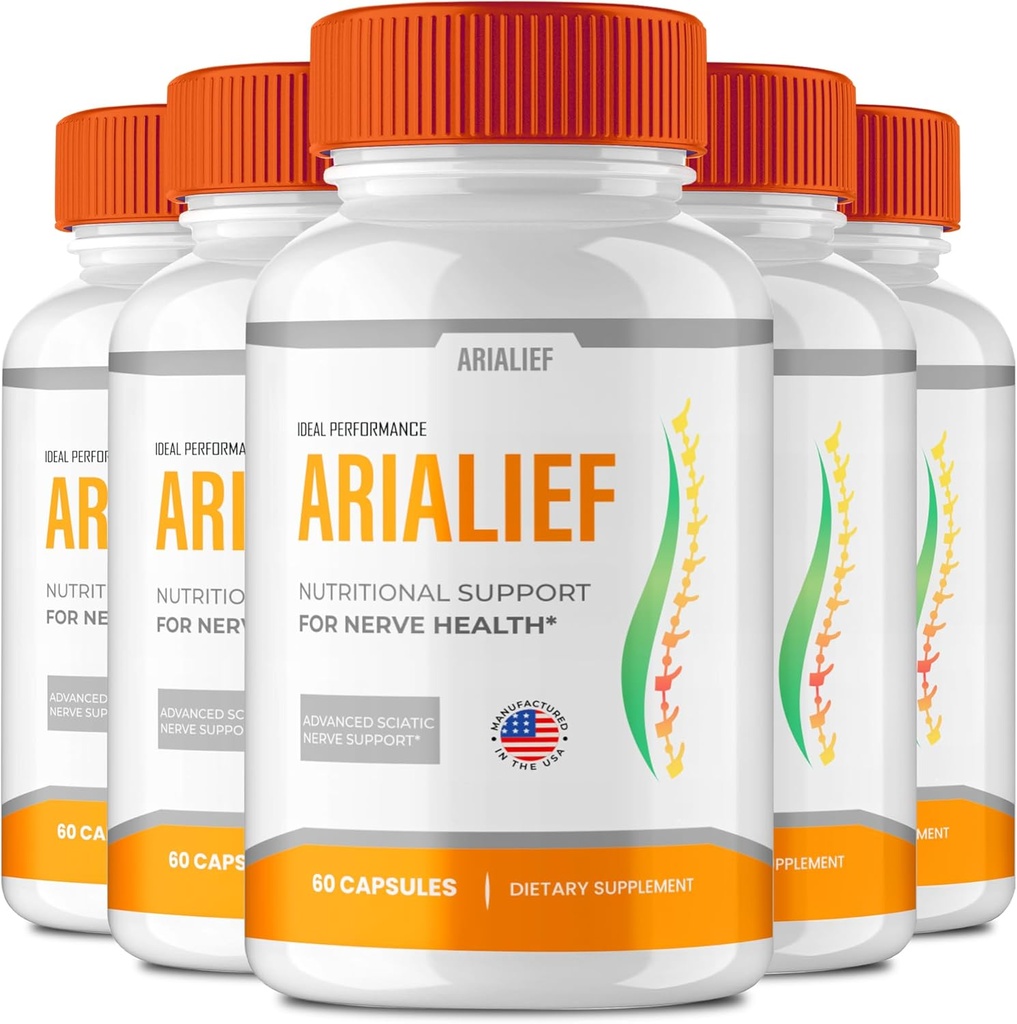 Aralief Capsules pour la neuropathie, Aralief pour la neuropathie, Arialief primepalm pour la neuropathie et la sciatique, Arialief Primepalm Supplément pilules, Arialief Vitamine Reviews (5 Pack)