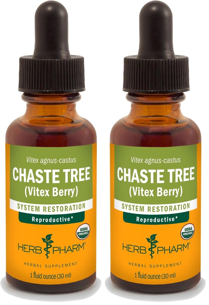 Herb Pharm Chaste Tree Liquid Extract voor vrouwelijke reproductieve systeemondersteuning - 1 Ounce (DCHASTE01) (verpakking van 2)