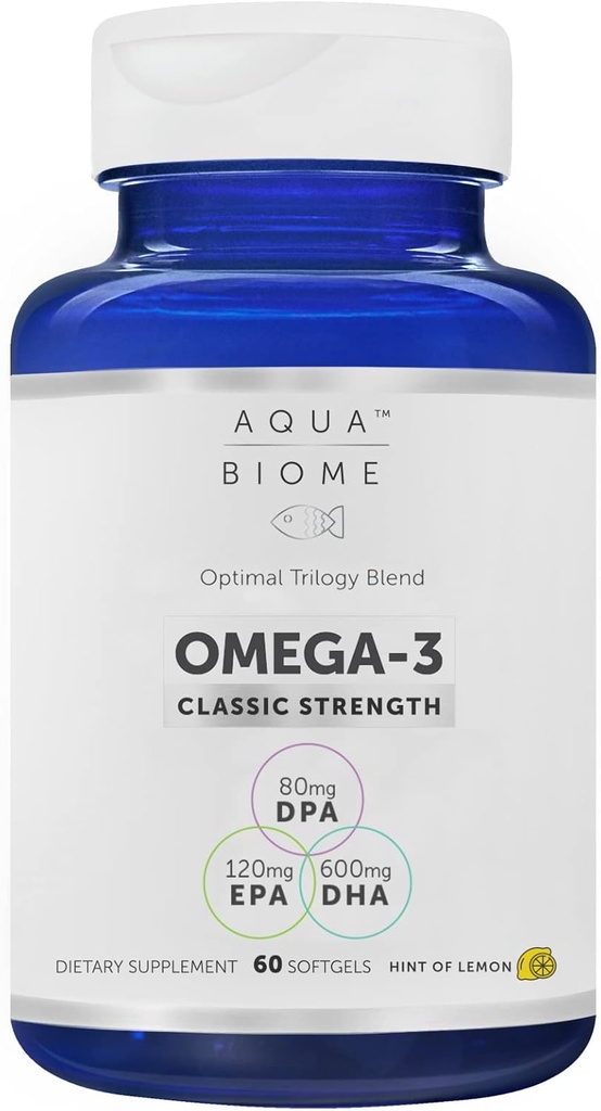Enzymedica High Potency Fish Oil, EPA DHA Omega 3 Supplement 1 Maand Supply 