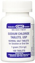 Comprimés de chlorure de sodium 1 Gm, comprimés de sel standard USP - 100 comprimés
