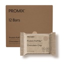 ProMix Nutrition Puff Bars, 12-Pack - Chocolate Chip - Marshmallow Crispy Treat - Great Tasting & Healthy On The Go Snack - High Protein & Low Calorie - Non-OGM et exempt de gluten, de soja et de maïs