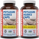 Yerba Prima Psyllium Husks Caps, 625 mg, 400 capsules (verpakking van 2) - Natuurlijke vezel voor mannen en vrouwen - Regularity Support Supplement