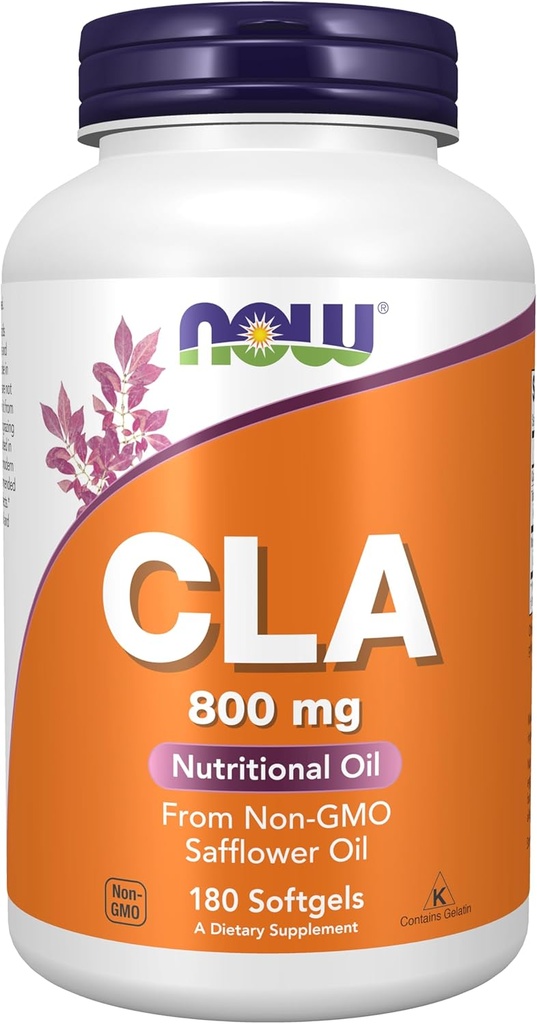 NOW Supplementen, CLA (Geconjugeerd Linolzuur) 800 mg, Voedingsolie, 180 Softgels