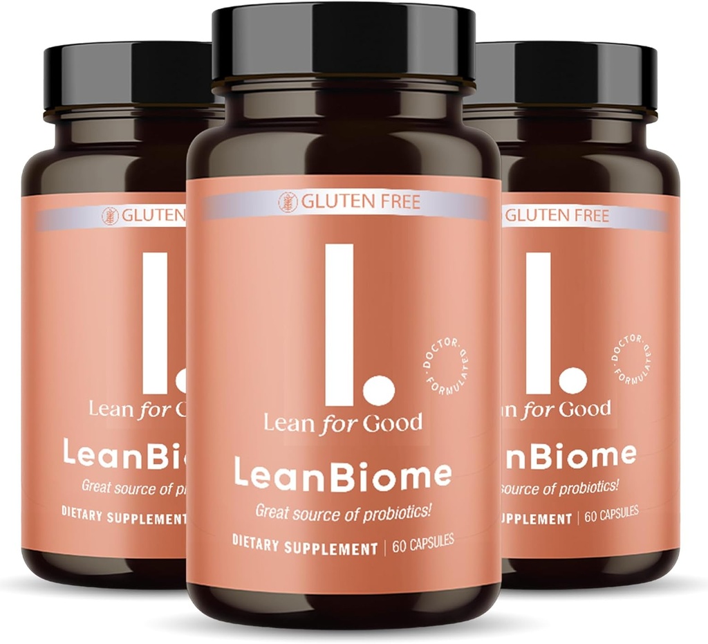 LeanBiome, 9-strain Probiotische Formule, Ondersteunt een Balanced Gut Microbioom, Krachtige Gut Probiotica met Greenselect Phytosome - 60 Capsules, 3 Pack