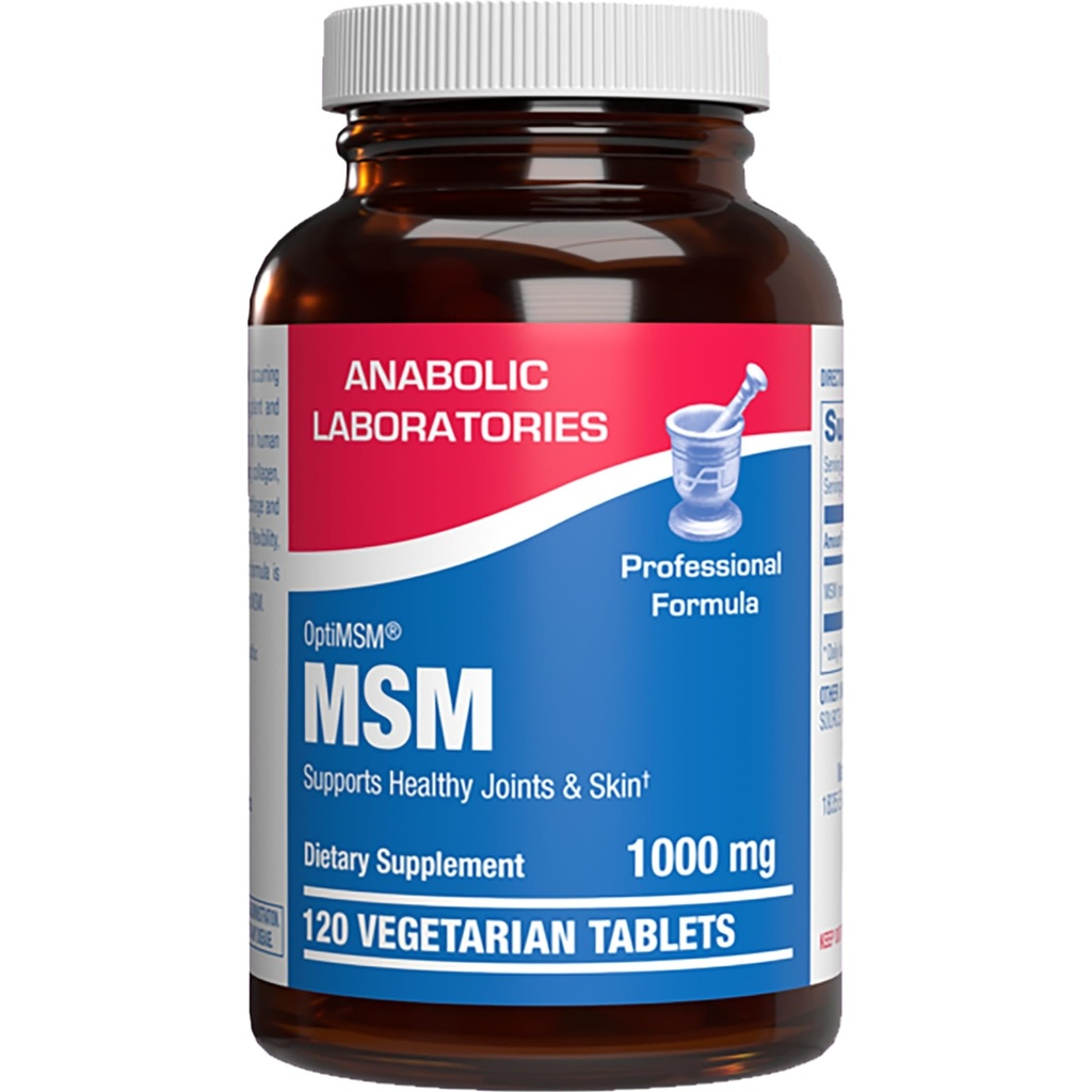 Methylsulfonylméthane MSM Supplément 1000mg - Tissu souple haute résistance et supplément de soutien conjoint avec MSM d'OptiMSM - Végétarien non-OGM & Fabriqué aux États-Unis dans des installations de cGMP - 60 services