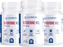 Klinische effecten Berberine HCL - Pure Berberine 1200mg - Leverondersteuning - Vegan Supplement - 3 Pack - Made in The USA