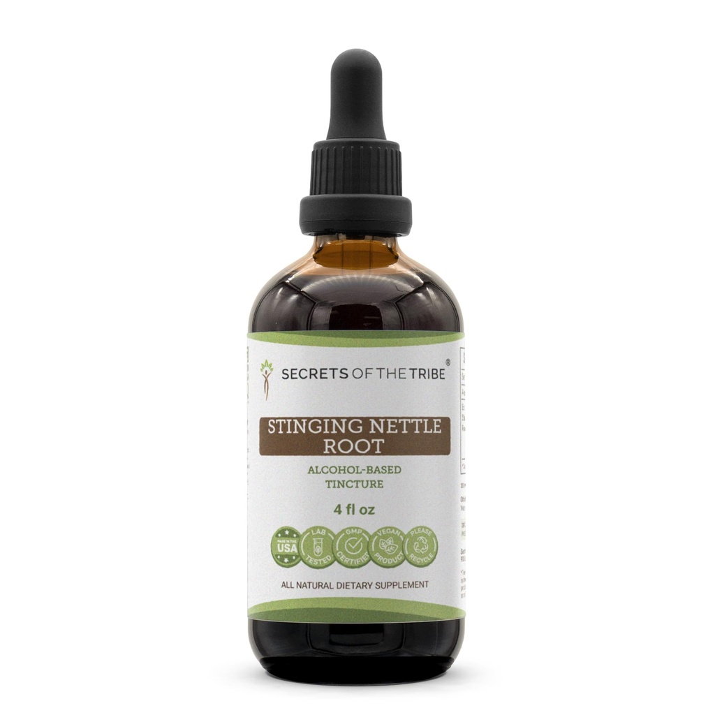 Geheimen van de stam -Stinging Nettle Root Tinctuur Alcohol Extract, Stinging Nettle (Urtica Dioica) Gedroogde Wortel 4 OZ
