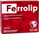 Ferrolip Iron Supplement voor vrouwen, mannen en kinderen (20 Citroen Flavored Oplosbare Sachets) - Gastro-intestinale Comfort en Geen Metallic Smaak - Veganistisch en Glutenvrij