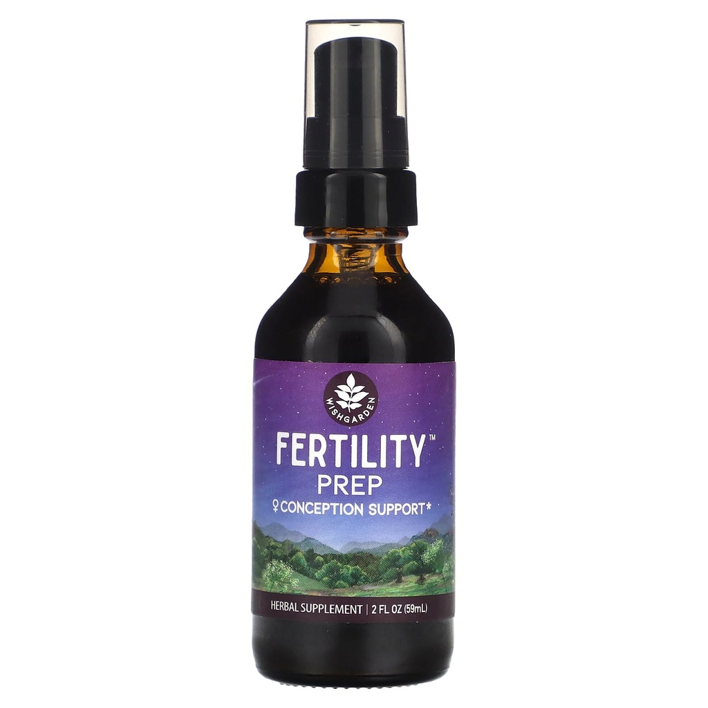 WishJarden Herbs Fertility Prep - Supplément à base de plantes de fertilité tout naturel avec Vitex, Maca rouge et feuille de framboise, soutient l'équilibre hormonal sain pour les femmes, la santé optimale Uterine & Conception, 2oz