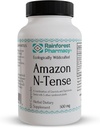 Rainforest Pharmacie N-Tense Soursop Graviola Capsules 500mg=" Wildcrafted Graviola Plus 7 Rainforest Herbes pour soutenir la santé cellulaire normale" 120 Capsules végétariennes