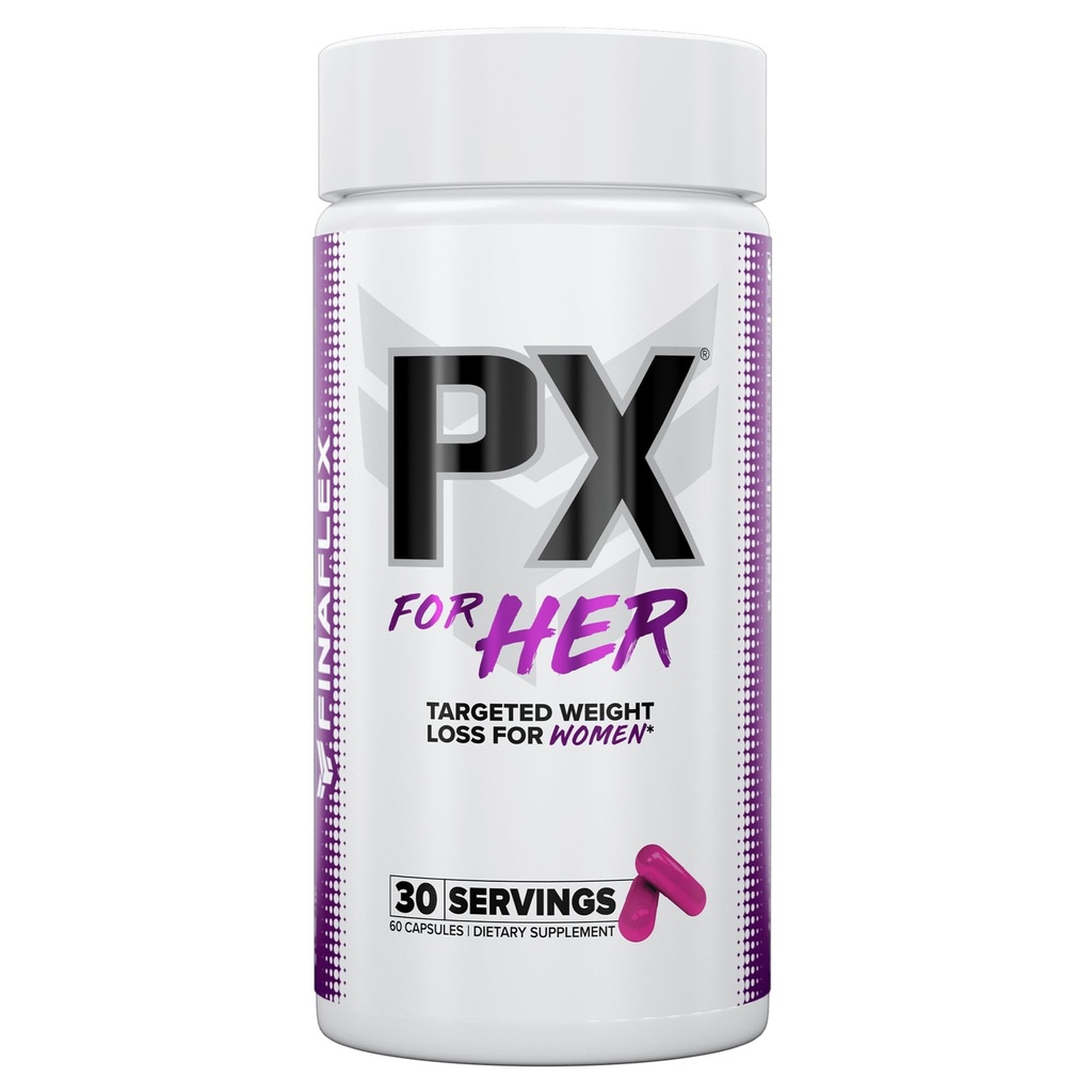 FINAFLEX PX voor HER - 60 capsules - Verbetert thermogene stofwisseling met Cafeïne, Ashwagandha & DIM - 30 porties
