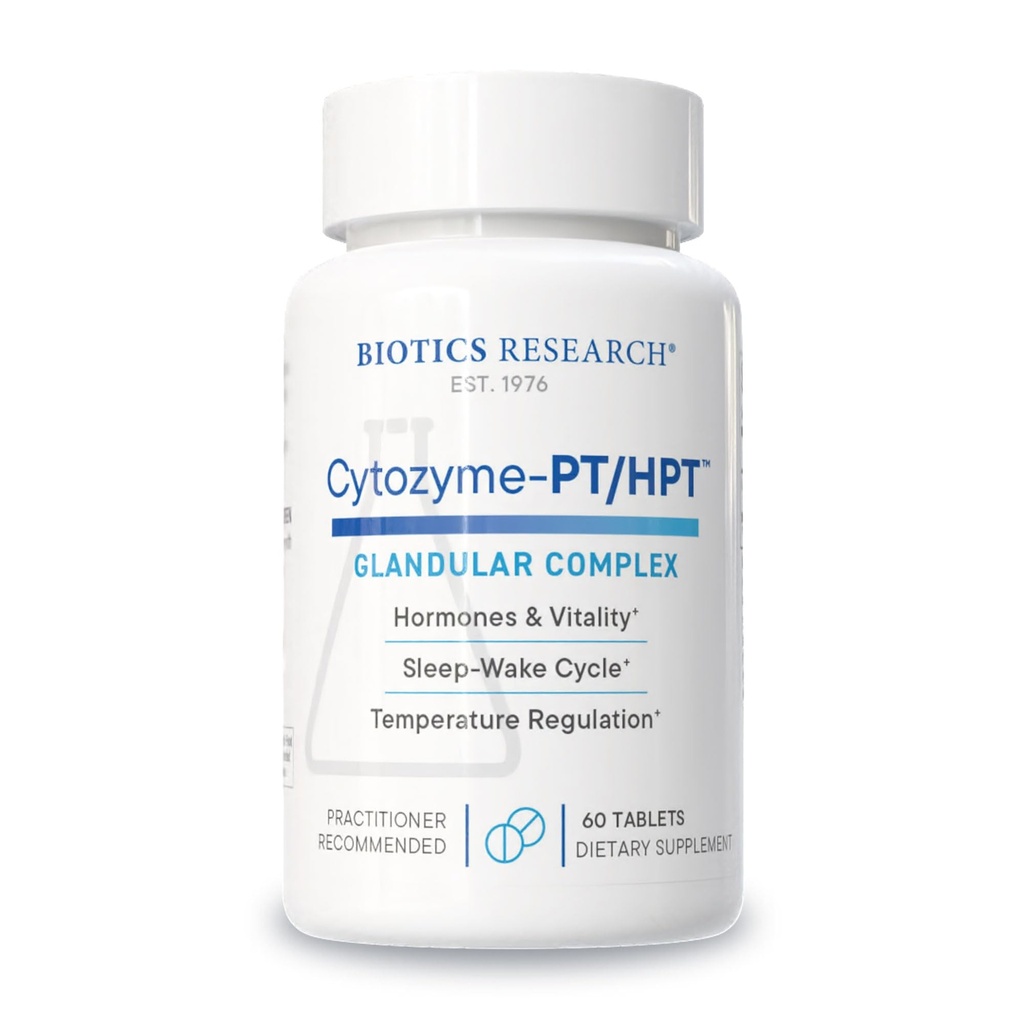 Recherche en biotique Cytozyme PT HPT Pituitaire d'agneau / Complexe de l'Hypothalamus, soutient la fonction du Gland pituitaire et de l'hypothalamus, santé adrénale, boost cérébrale 60 comprimés
