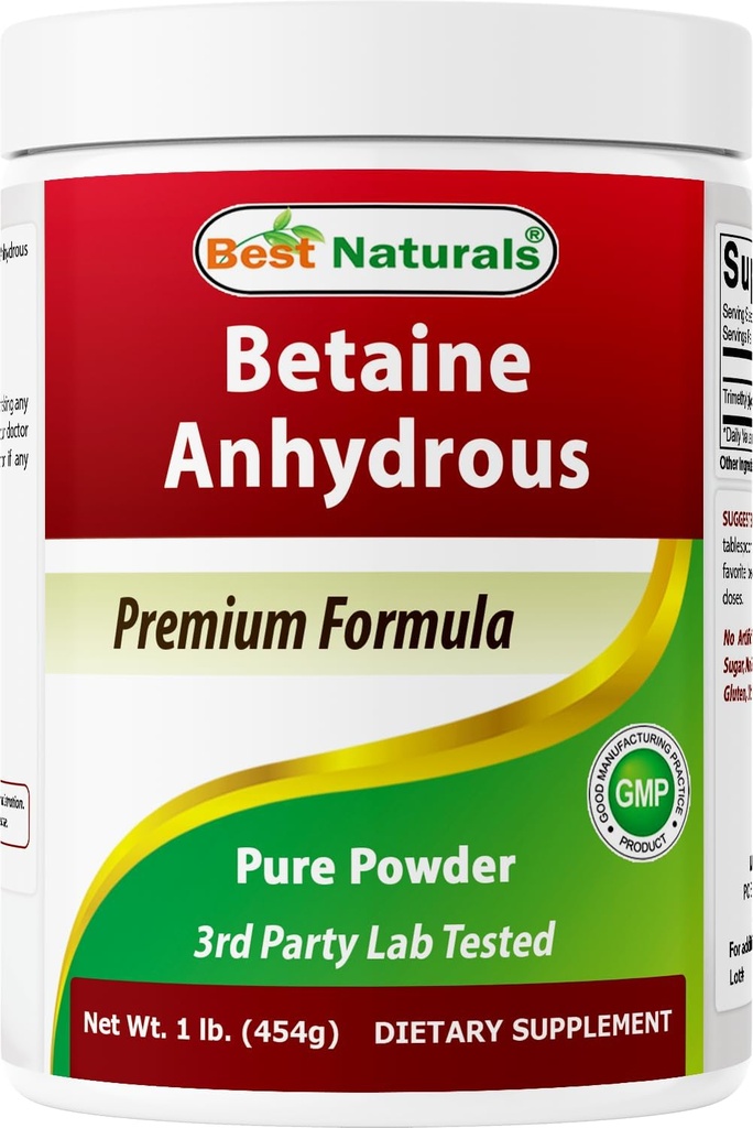 Best Naturals Betaine Anhydraat Sorbitolglycine (TMG) Pure Powder 1 Pond (1 LB (Pack of 1))