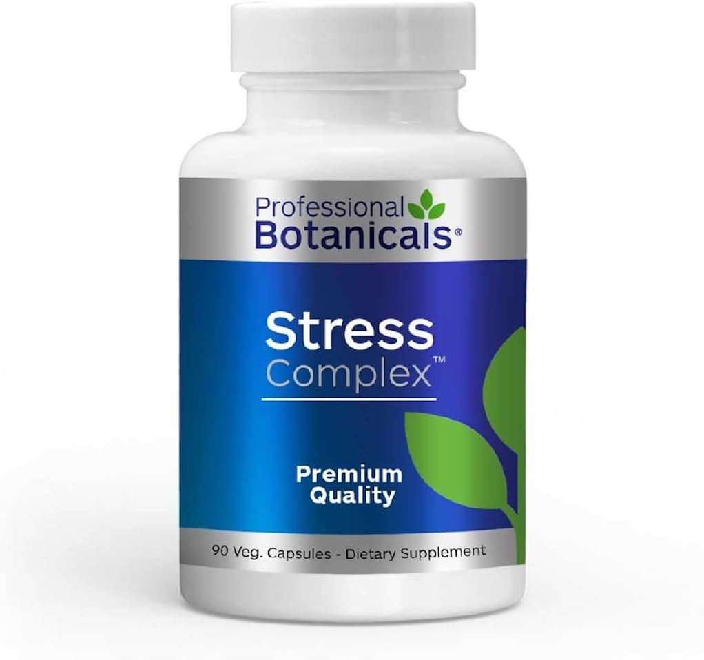 Professionele Botanische Stress Complex, Stress, Energie en Mood Support - 60 Vegetarische Capsules